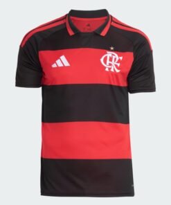 Camisa Flamengo I 2026/27 Torcedor Adidas Masculina - Vermelho+Preto