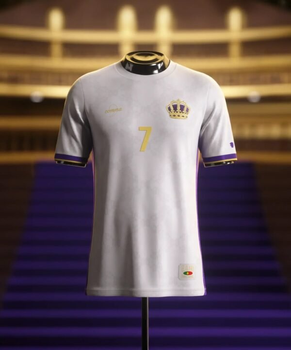 Camisa Real madrid 24/25 Edição Especial The siu RONALDO - Branca com Dourado