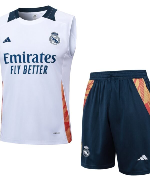 Conjunto Regata Real Madrid 2024/25 - Branca e Azul