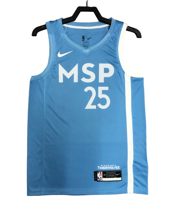 Regata NBA Minnesota Timberwolves City Edition  Nike Authentic Rose 25 - Azul