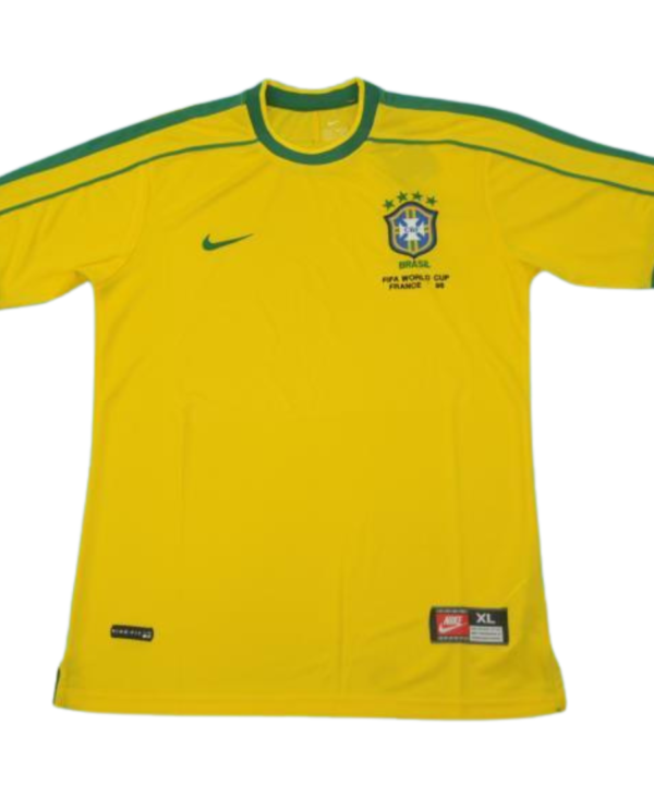 Camisa Retrô Brasil Home Copa do Mundo Finale Versão 1998