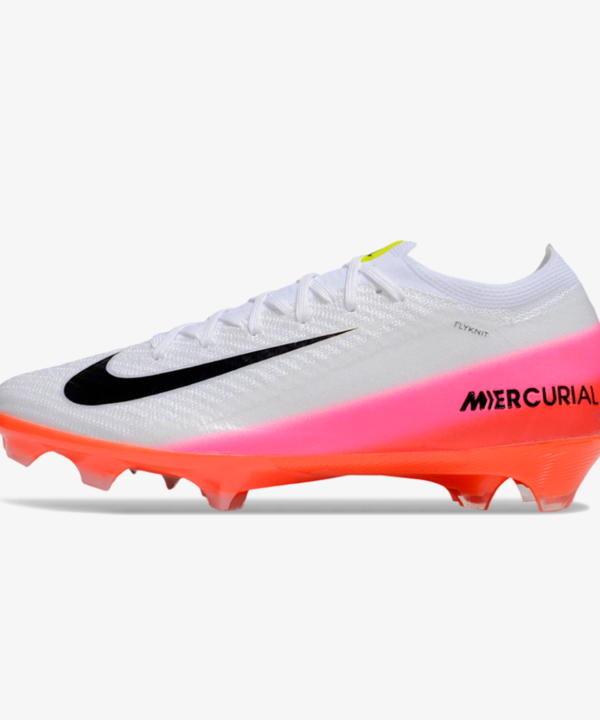Chuteira Nike Mercurial Vapor 16 Elite  FG - Branca, Vermelha e Laranjada - Pack Fear Nothing