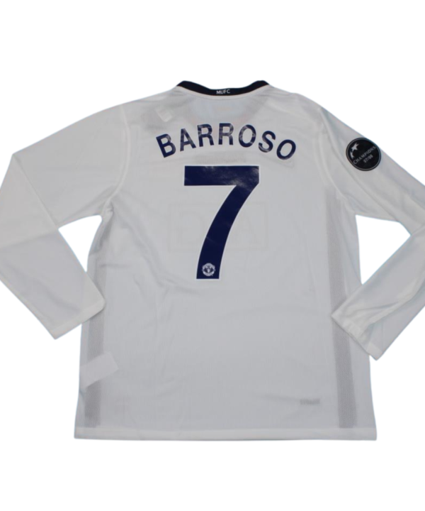 Camisa Manchester United Manga Longa Final Roma 2009 - Versão Retrô "Barroso" Nº 7