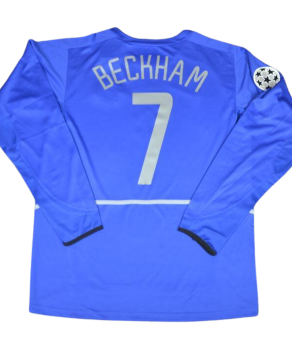 Camisa Manchester United Manga Longa 02/03 - Versão Retrô "Beckham" Nº 7