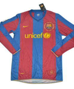 Camisa Barcelona Manga Longa Home 07/08 - Versão Retrô