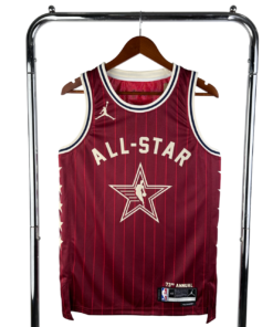 Regata NBA Minnesota Timberwolves All Star Jordan Authentic Edwards 5 - Vermelha