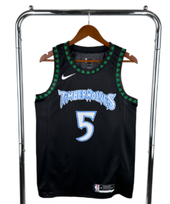 Regata NBA Minnesota Timberwolves Retrô Nike Authentic Edwards 5 - Preta