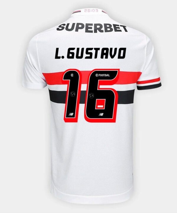 Camisa New Balance São Paulo 2025/26 I L. GUSTAVO N° 16