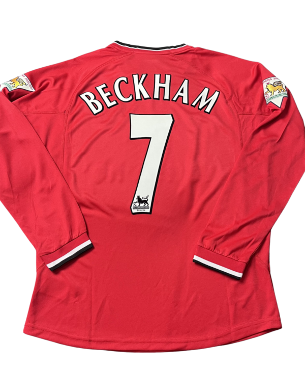 Camisa Manchester United Manga Longa 00/02 - Versão Retrô "Beckham" Nº 7
