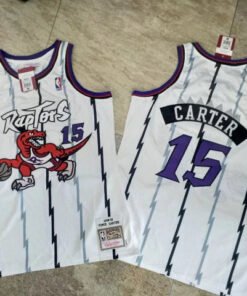 Regata NBA Toronto Raptors Retrô 1998-1999 Mitchell & Ness Authentic Carter 15 - Branca