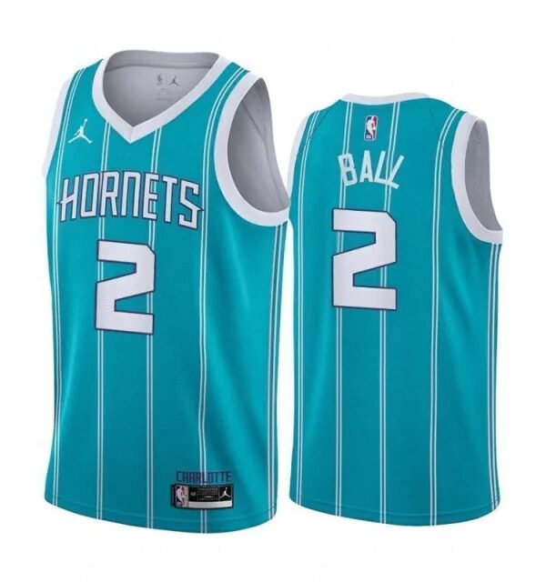 Regata NBA Charlotte Hornets City Edition 20/21 Jordan Authentic Ball 2 - Azul