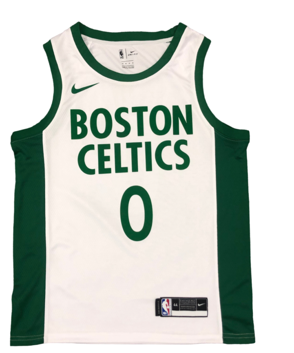 Regata NBA Boston Celtics City Edition Nike Authentic Tatum 0 - Branca