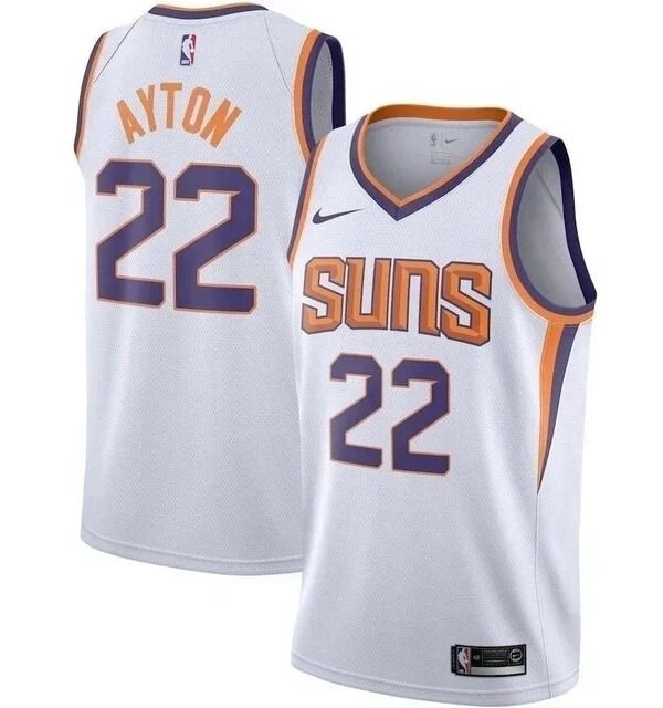 Regata NBA Phoenix Suns Nike Authentic Ayton 22 - Branca
