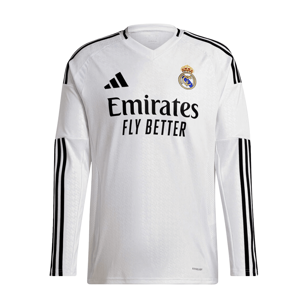 Camisa Real Madrid Manga Longa Home 24/25 - Versão Retrô
