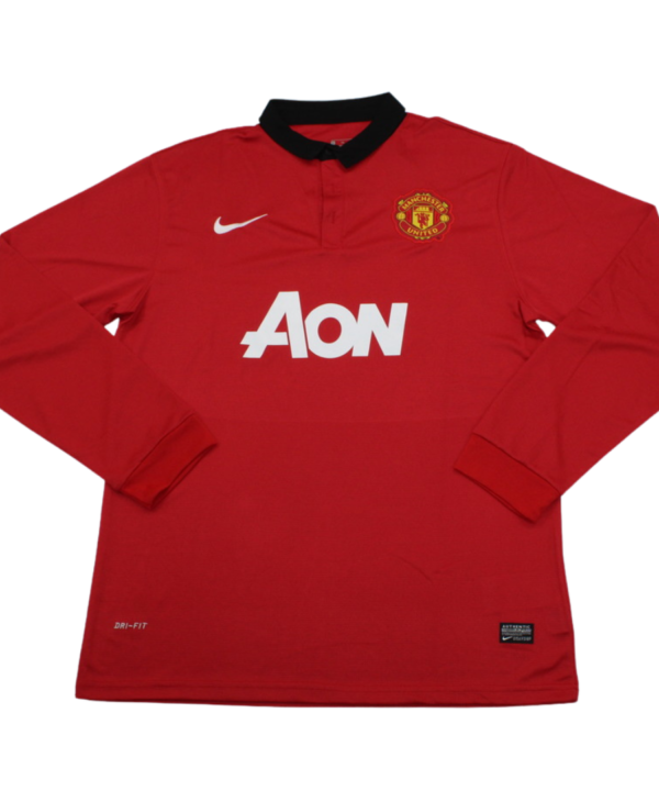 Camisa Manchester United Manga Longa Home 13/14 - Versão Retrô