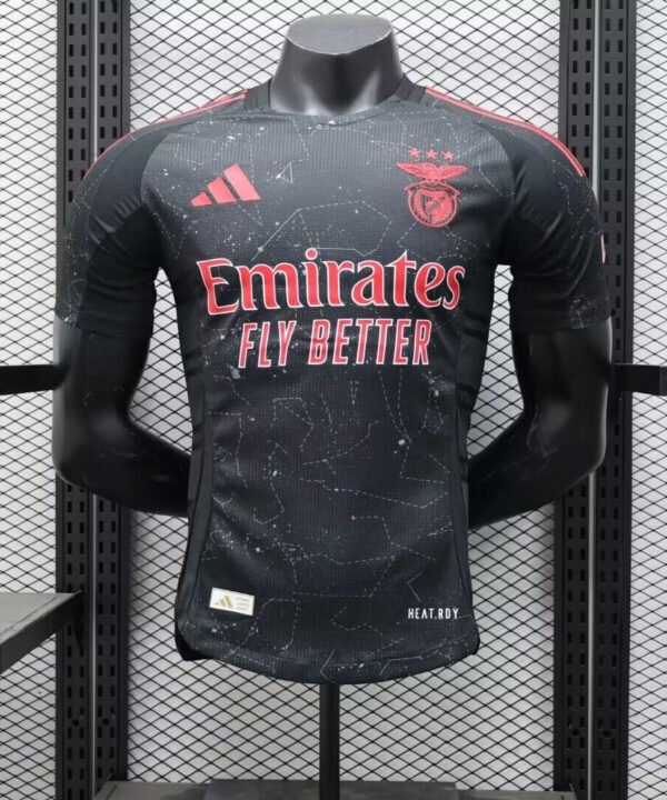 Camisa Benfica Away 2024/25 Jogador Adidas Masculino - Preta e Vermelha