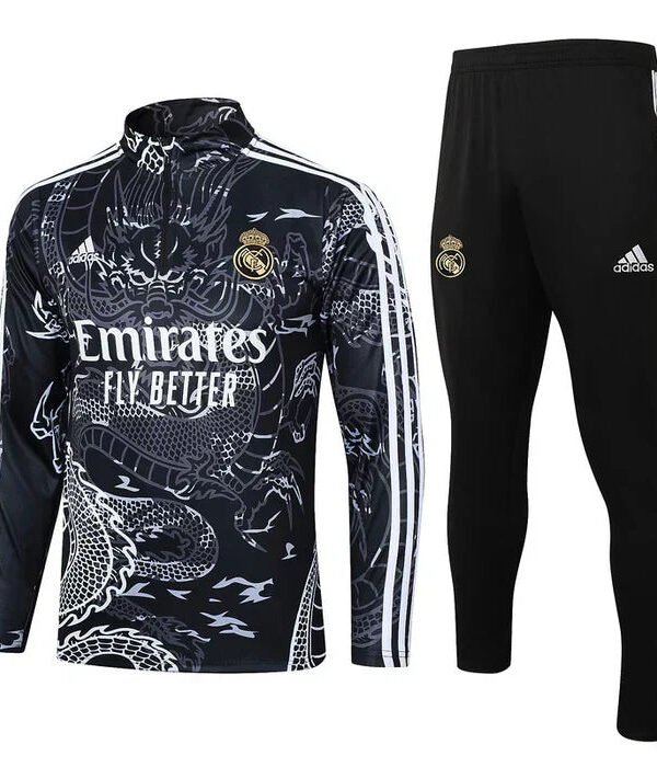 Conjunto Treino Real Madrid Dragon 23/24 - Preto