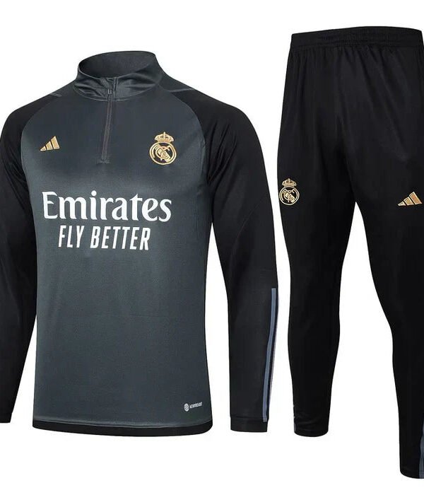Conjunto Treino Real Madrid 23/24 - Cinza