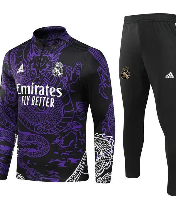 Conjunto Treino Real Madrid Dragon 24/25 - Roxa