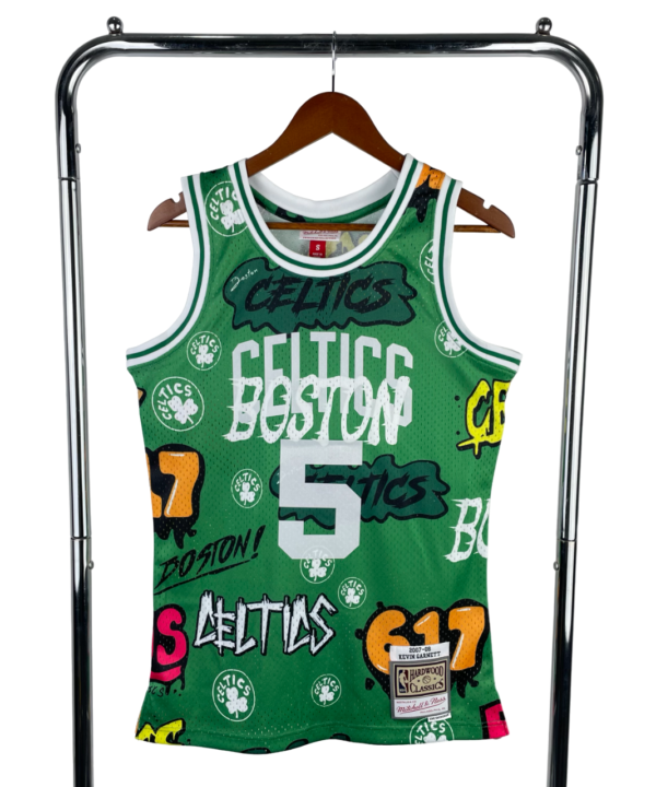Regata NBA Boston Celtics Mitchell & Ness 1985/1986 Authentic Garnett 5 - Verde