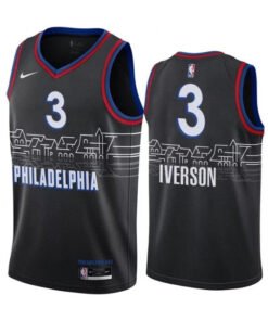 Regata NBA Philadelphia 76ers Nike Authentic Iverson 3 - Preta