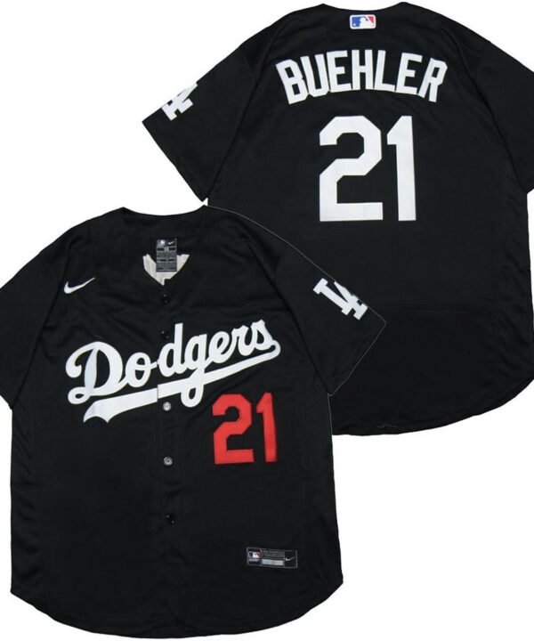 Camisa MLB Los Angeles Dodgers Jersey Preta Authentic