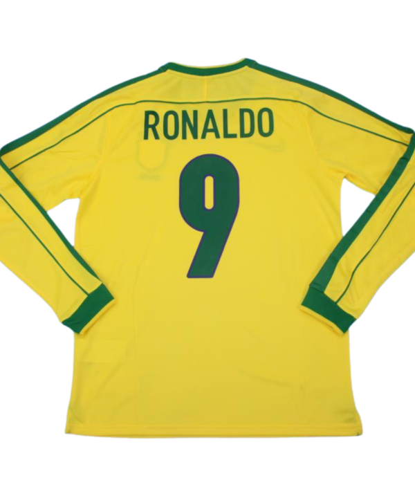 Camisa Brasil Manga Longa 1998 - Versão Retrô "Ronaldo" Nº 9