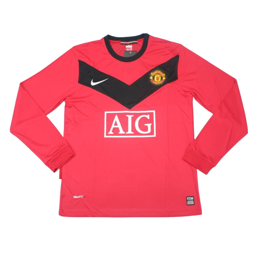 Camisa Manchester United Manga Longa Home 09/10 - Versão Retrô