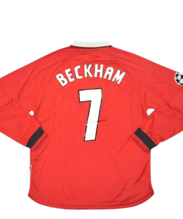 Camisa Manchester United Manga Longa 1999 - Versão Retrô "Beckham" Nº 7