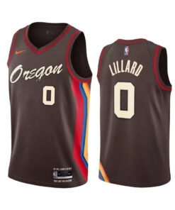 Regata NBA Portland Trail Blazers City Edition 20/21 Nike Authentic Swingman Lillard 0 - Preta