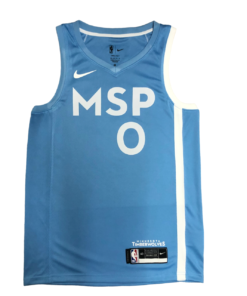 Regata NBA Minnesota Timberwolves City Edition  Nike Authentic Russell 0 - Azul