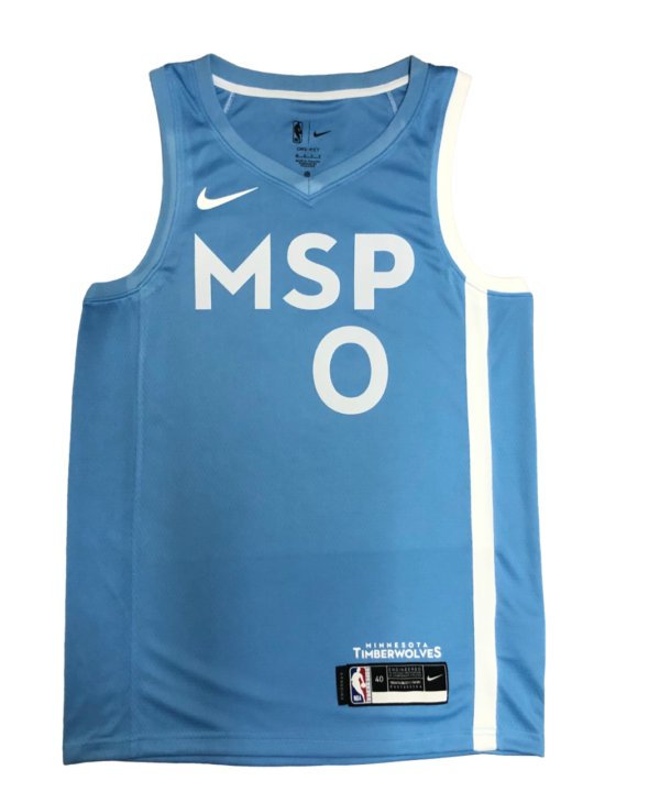 Regata NBA Minnesota Timberwolves City Edition  Nike Authentic Russell 0 - Azul