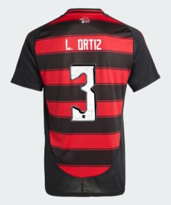Camisa Adidas Flamengo 2025/26 I LÉO ORTIZ N° 3