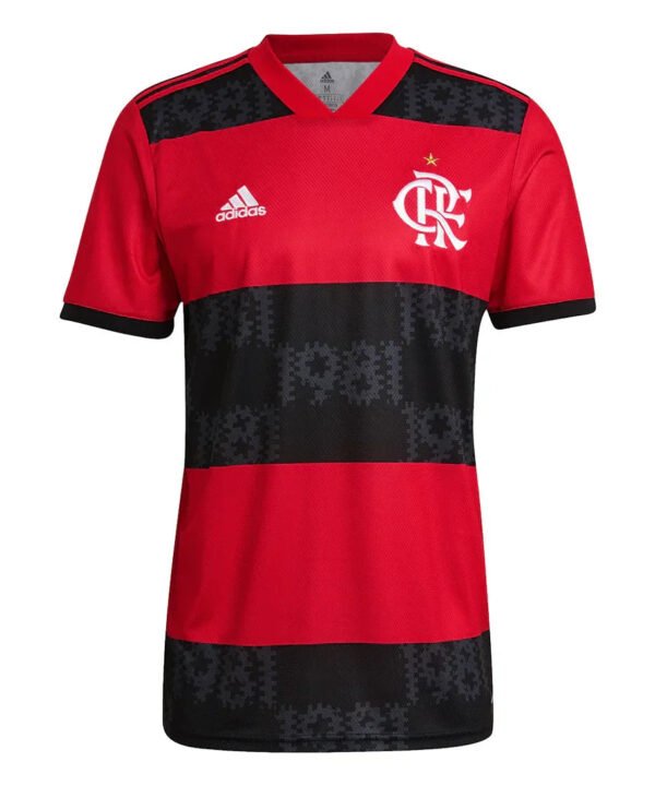 Camisa Flamengo Home 21/22 Torcedor Adidas Masculino - Vermelho e Preto