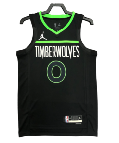 Regata NBA Minnesota Timberwolves Jordan Authentic Russell 0 - Preta