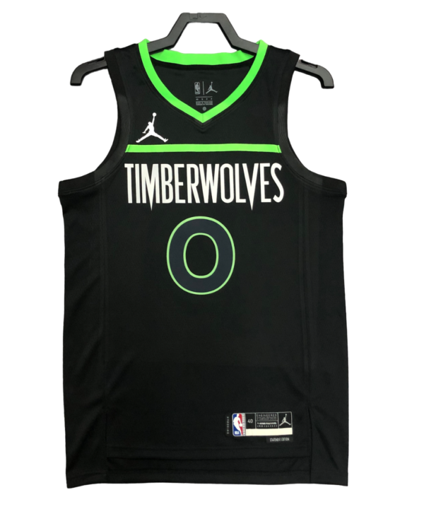 Regata NBA Minnesota Timberwolves Jordan Authentic Russell 0 - Preta