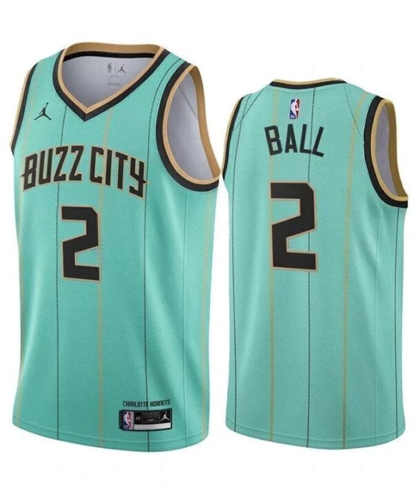 Regata NBA Charlotte Hornets City Edition 20/21 Jordan Authentic Ball 2 - Verde