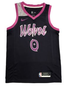 Regata NBA Minnesota Timberwolves Nike Authentic Russell 0 - Preta
