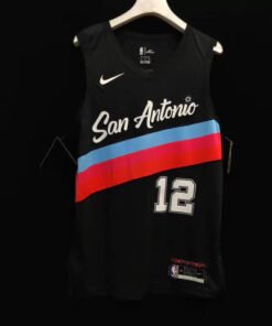 Regata NBA San Antonio Spurs Icon Edition 20/21 Nike Authentic Aldridge 12 - Preta