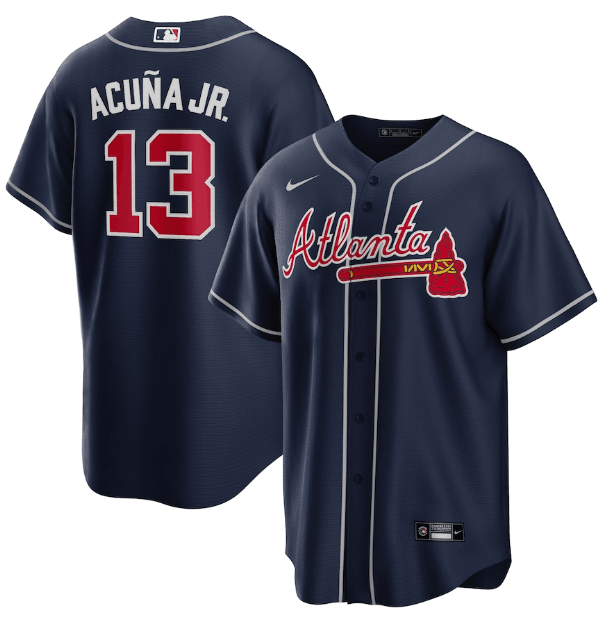 Jersey Atlanta Braves Azul Torcedor