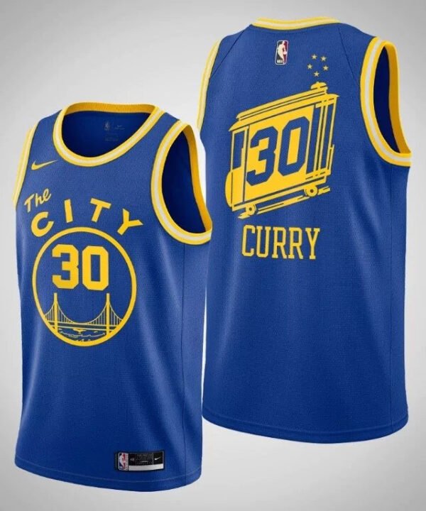 Regata NBA Golden State Warriors Classic Edition 20/21 Nike Authentic Curry 30 - Azul