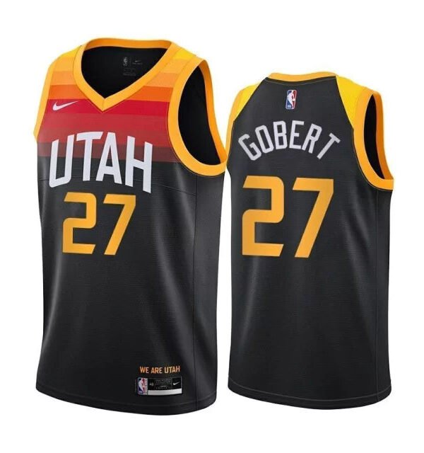 Regata NBA Utah Jazz City Edition 20/21 Nike Authentic Swingman Gobert 27 - Preta