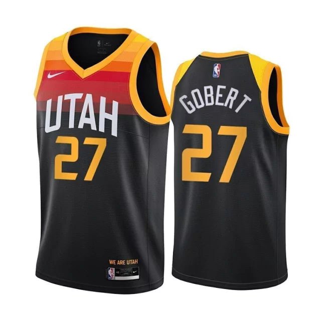 Regata NBA Utah Jazz City Edition 20/21 Nike Authentic Swingman Gobert 27 - Preta