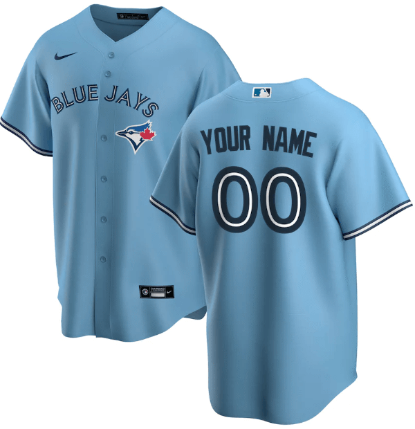 Jersey Toronto Blue Jays Azul Clara Torcedor