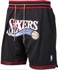 Bermuda NBA Philadelphia 76ers Retrô 2000/2001 Mitchell & Ness Authentic - Preta