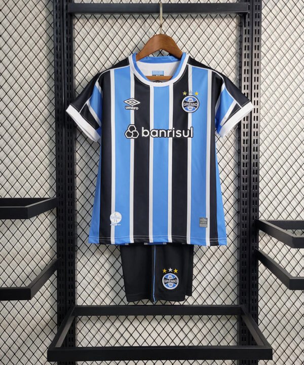Kit Infantil Grêmio Home 23/24 - Azul/Preto