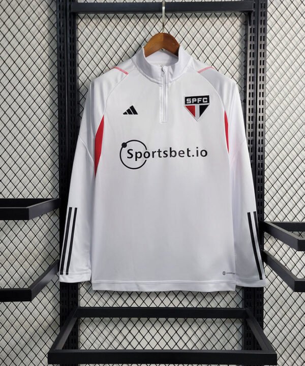 Blusa São Paulo Meio Ziper 23/24 - Branco