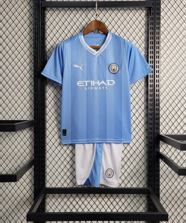 Kit Infantil Manchester City 23/24 Home - Azul