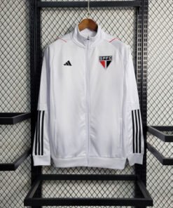 Blusa São Paulo Treino Ziper inteiro 23/24 - Branco