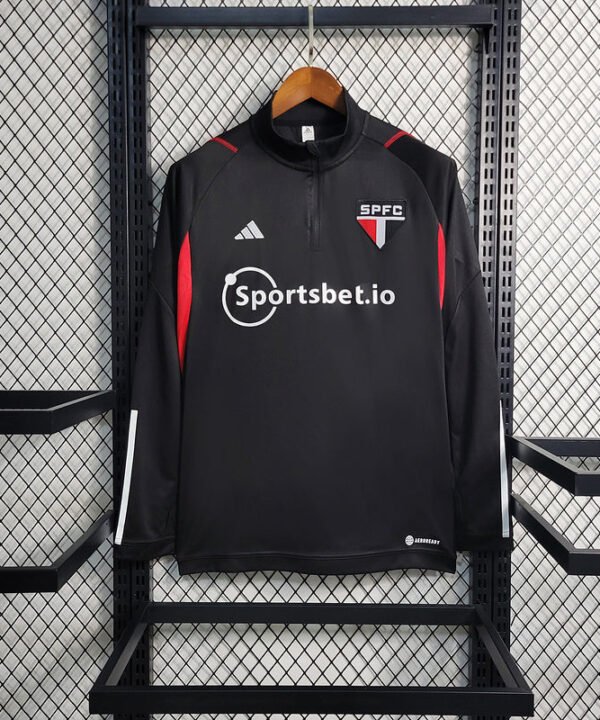 Blusa São Paulo Meio Ziper 23/24 - Preto